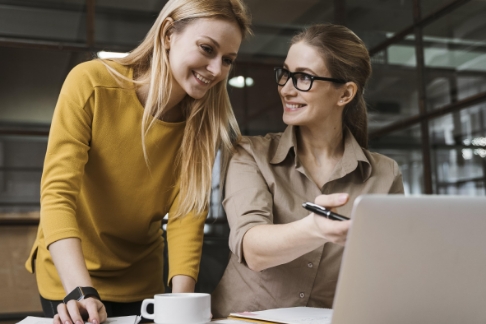 Women working together